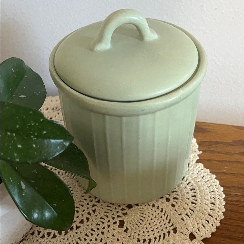 Mint Green Ceramic Lidded Canister
